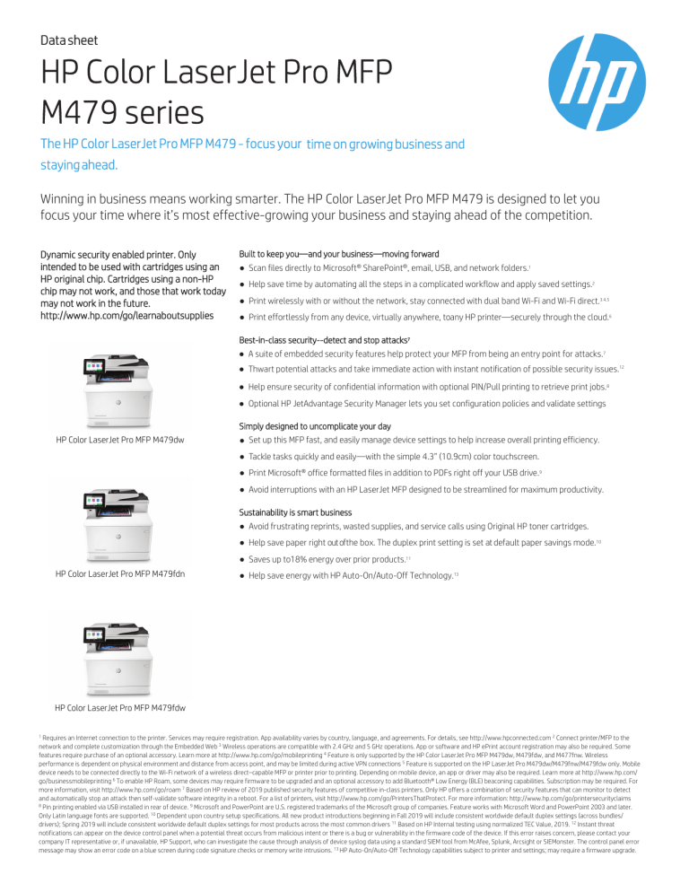 hp m479fdw datasheet
