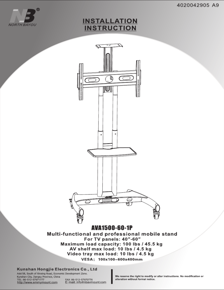 NB North Bayou AVA1500-60-1P Installation guide | Manualzz