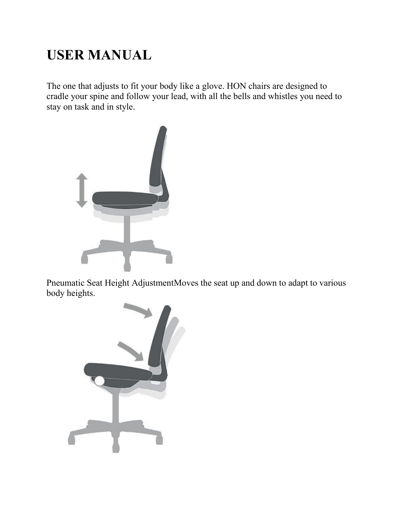 hon chair manual