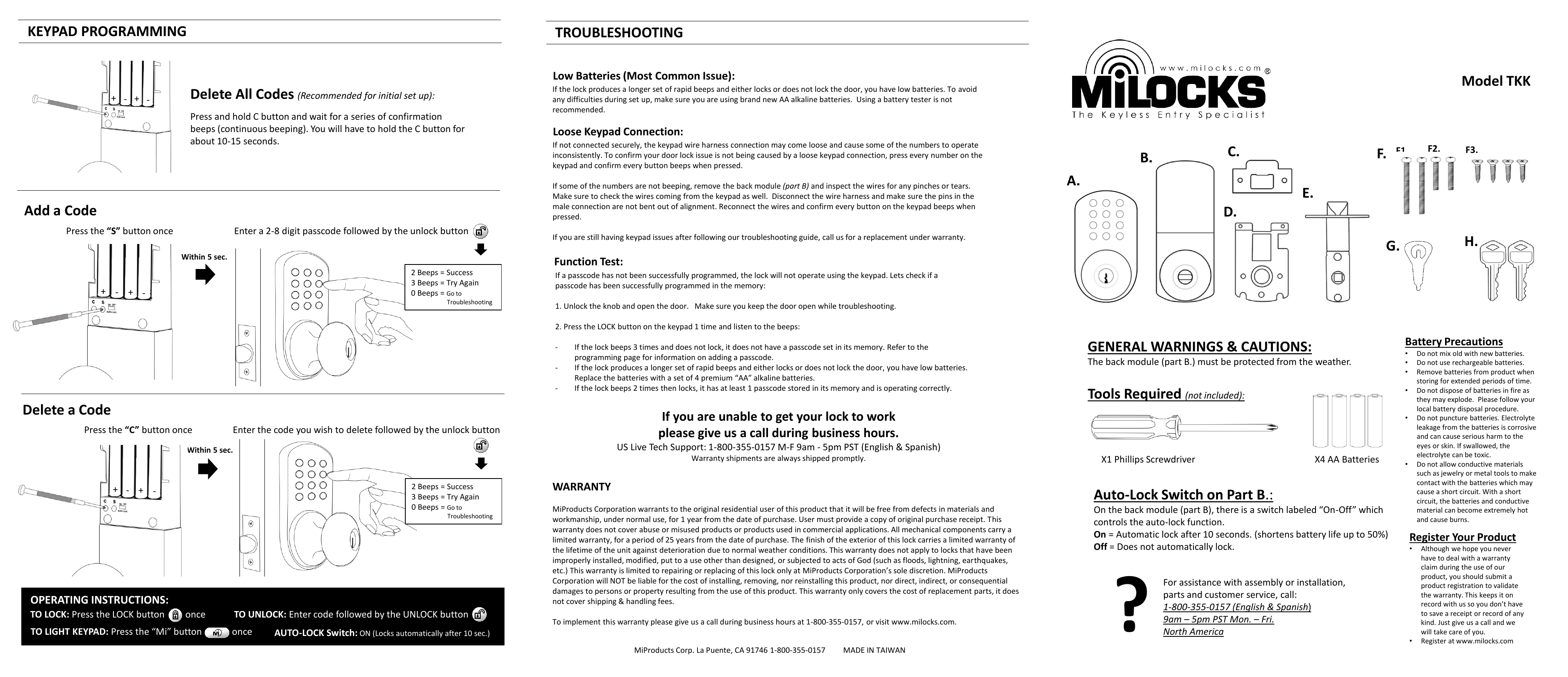 Milocks Tkk 02sn Door Knob Installation Manual Manualzz