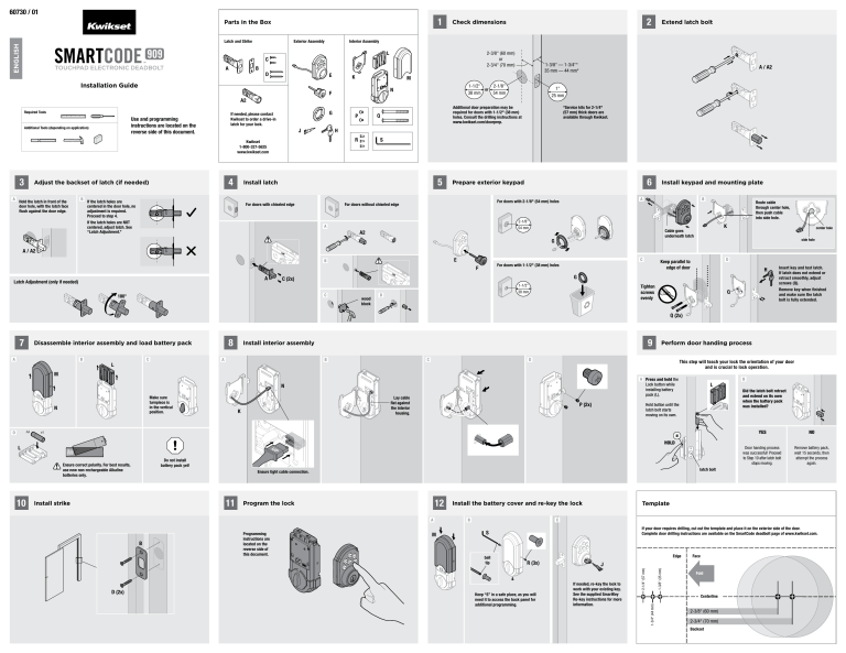 Kwikset 99090020 Installation guide Manualzz
