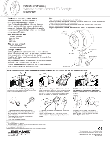 Mr Beams Mb330 Flood Security Light Installation Manual Manualzz Mr Beams Mb330 Flood Security Light, How To Install Mr Beams Spotlight