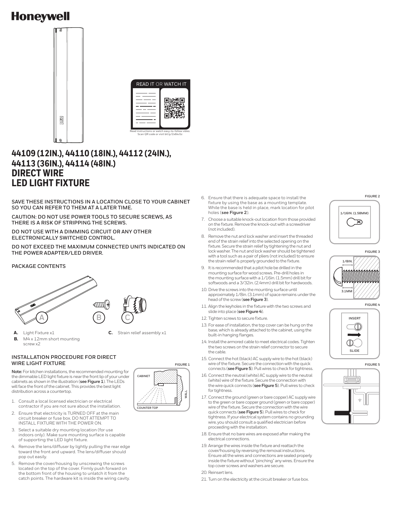 Honeywell 44109 User manual | Manualzz