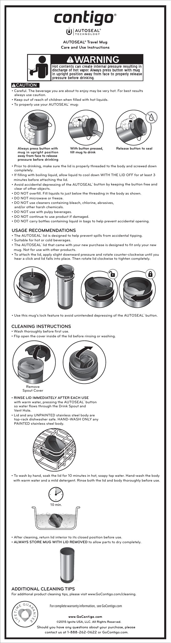 CONTIGO Autoseal lid cleaning (disassembly) 