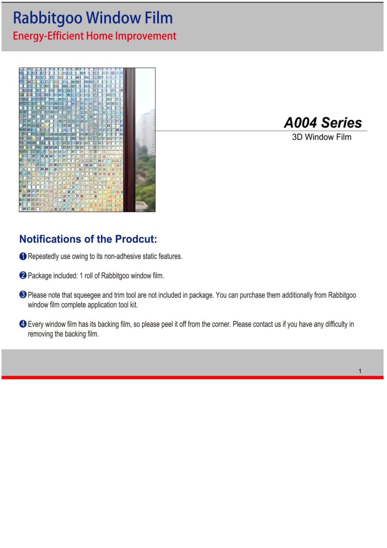 Rabbitgoo Fba A004 45 02 Window Film Installation Manual Manualzz