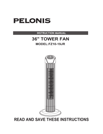 PELONIS FZ10-19JR Tower Fan User Manual | Manualzz