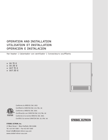 STIEBEL ELTRON CKT 20E, CK 20E, 074057 