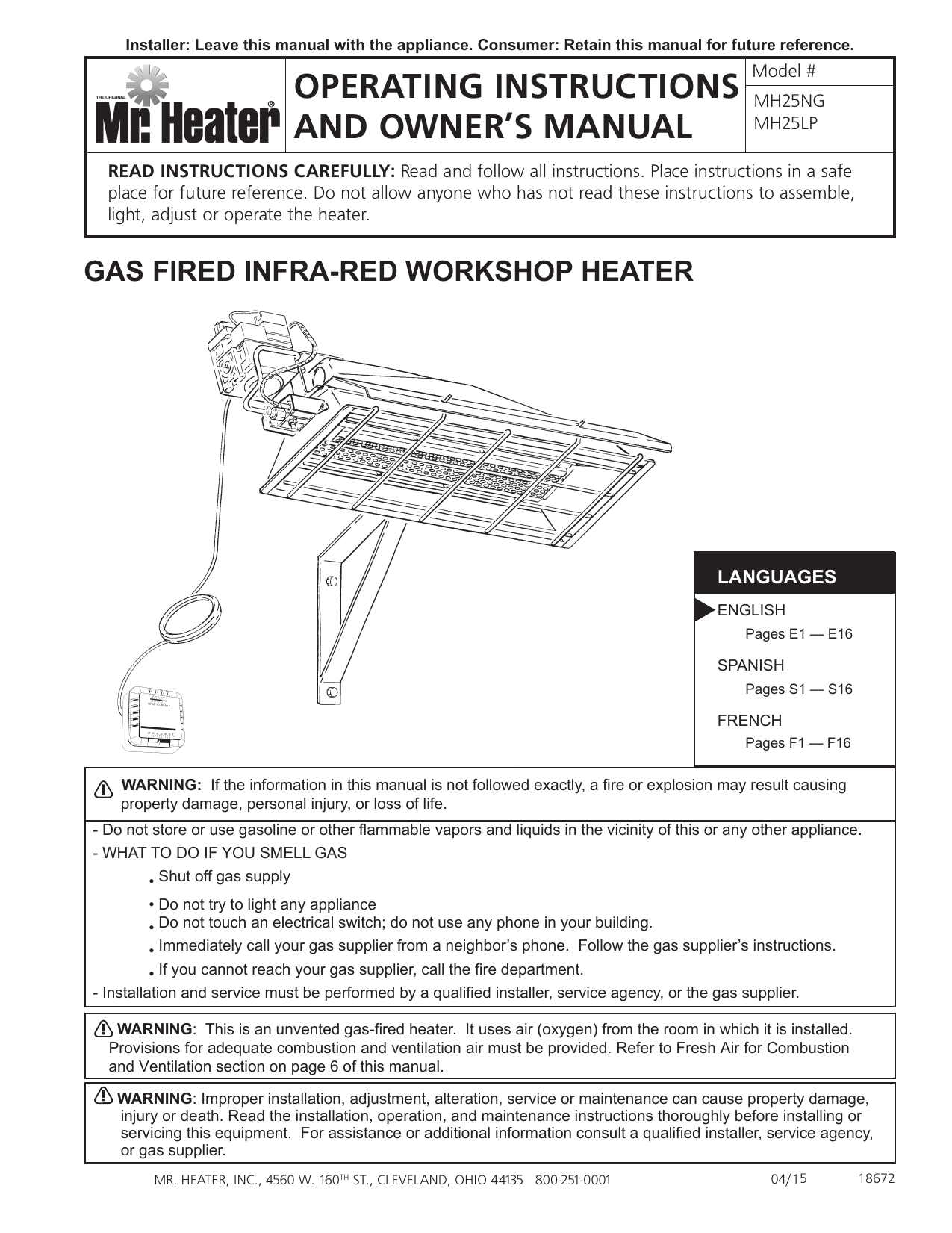 Mr. Heater F272200, F272100 User manual | Manualzz