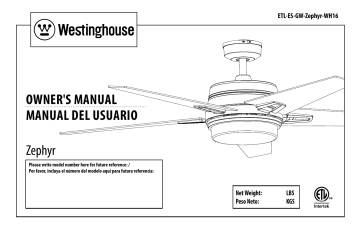 Westinghouse Lighting 7204600 Ceiling Fan Installation Manual | Manualzz