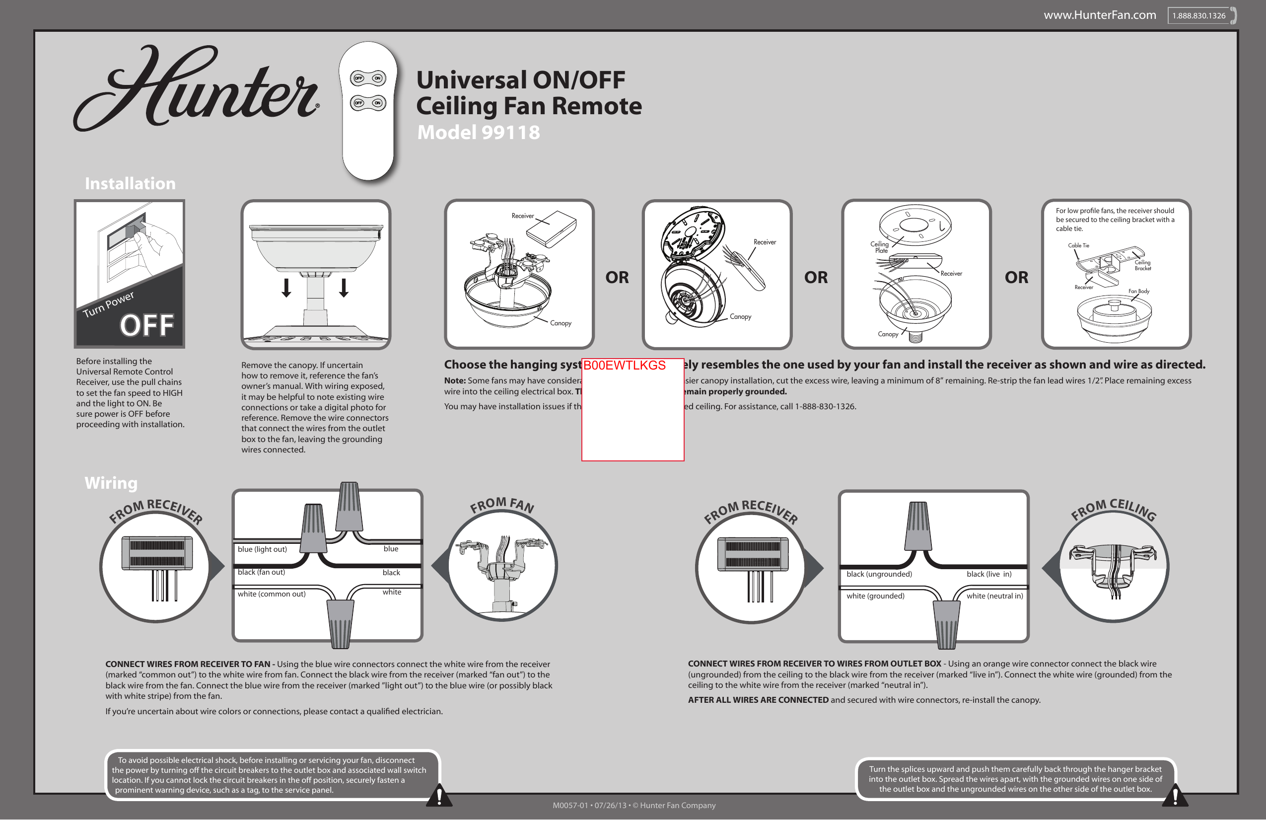 Hunter Ceiling Fan Remote Control Installation Instructions Shelly