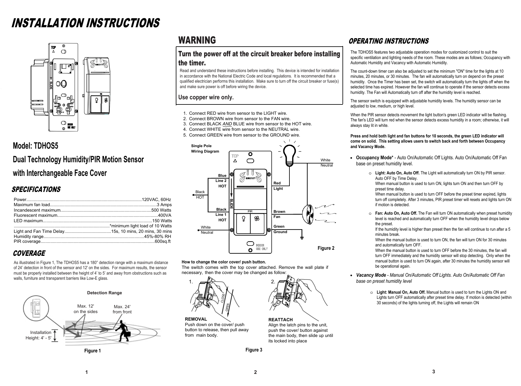TOPGREENER TDHOS5 Furnace Parts & Accessory Installation Manual | Manualzz Manualzz