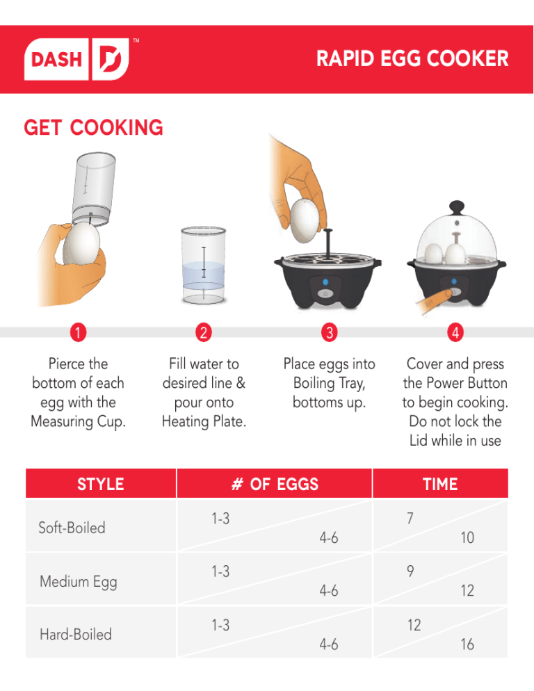 how to use egg cooker dash