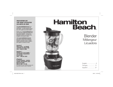 Hamilton Beach Smoothie Smart™ Blender with 40oz Glass Jar - 56207