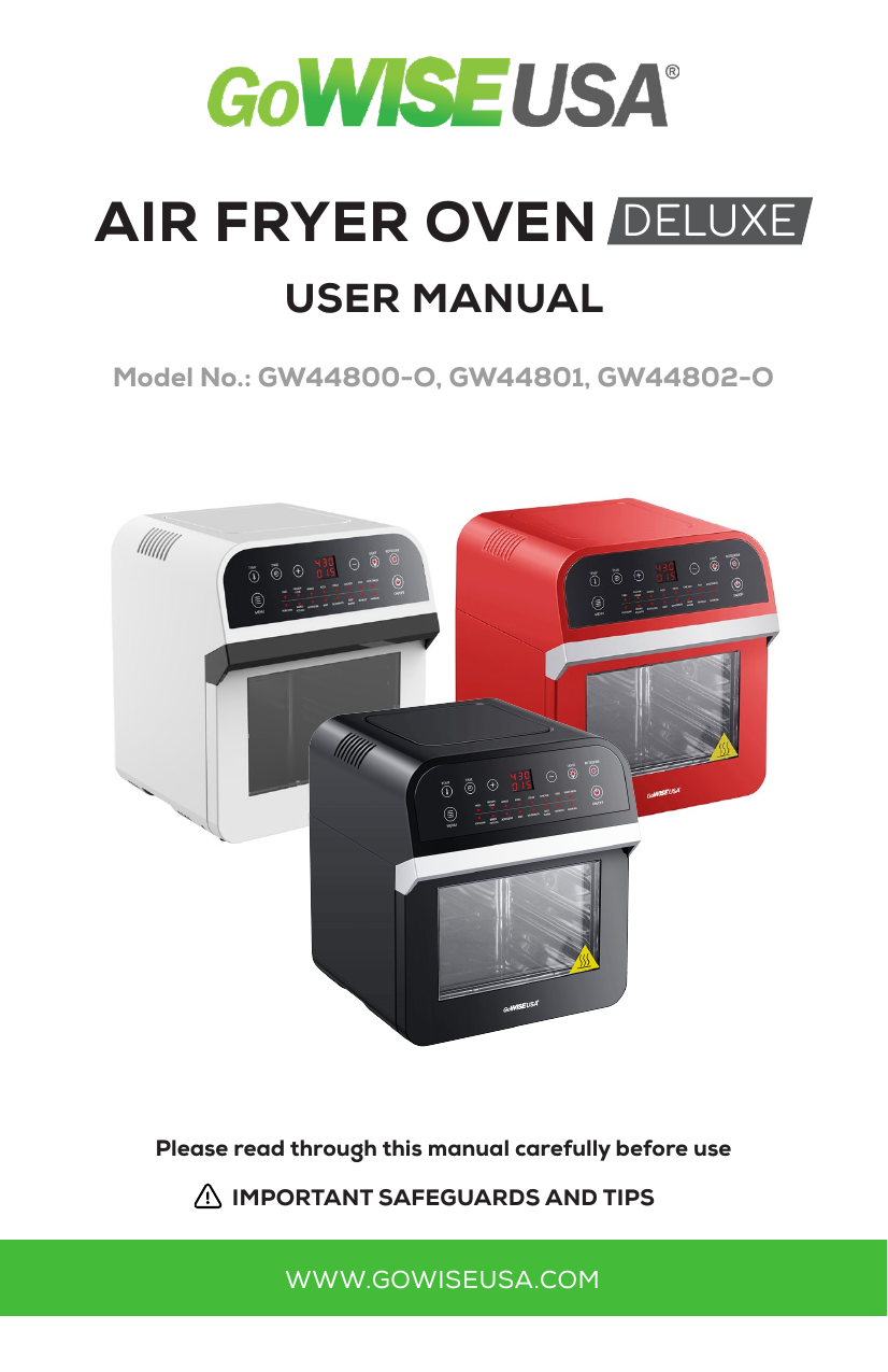 Gowise air 2025 fryer manual