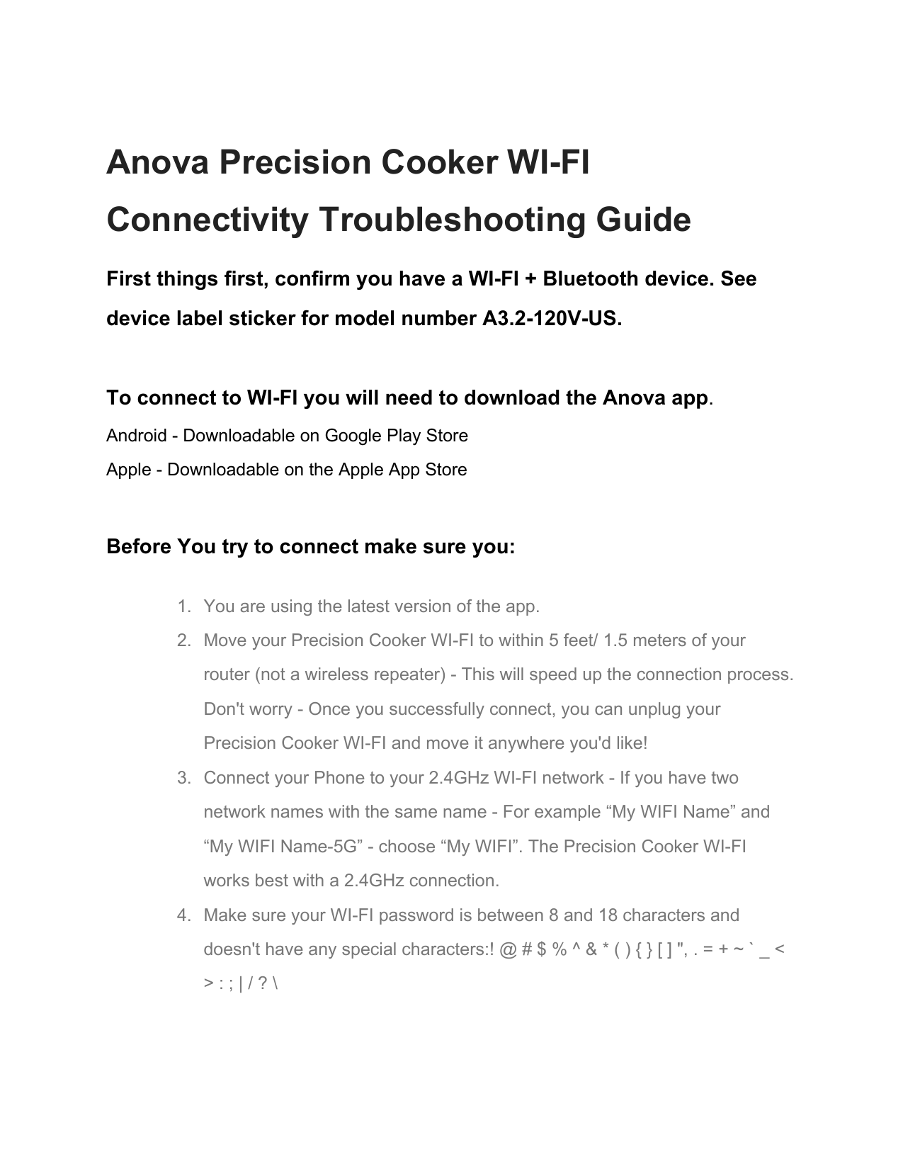 connect anova to bluetooth