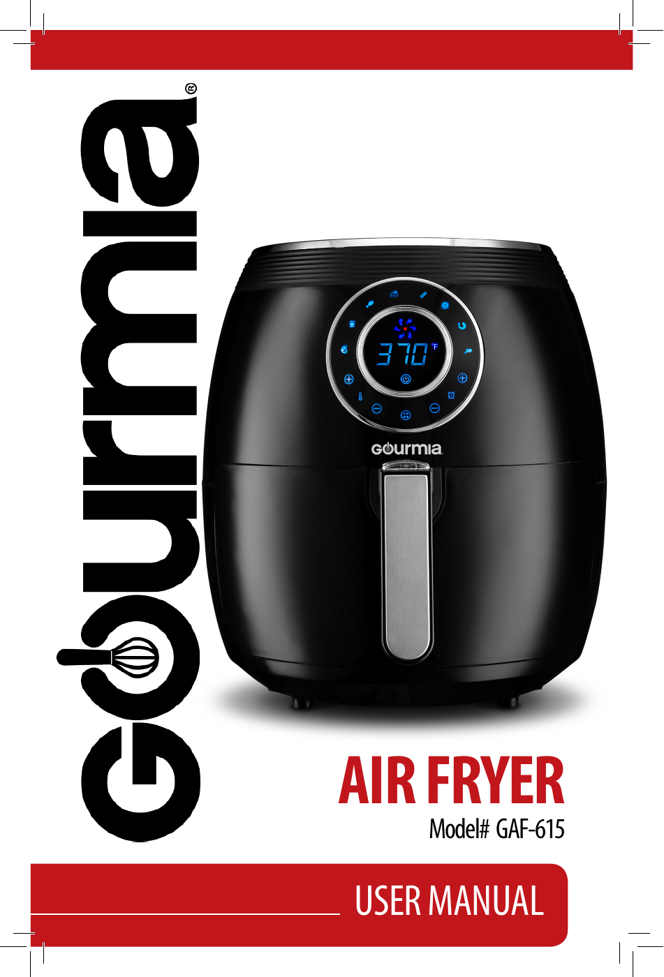 Air Fryers, Gourmia GAF658 Digital Free Fry Air Fryer- No Oil