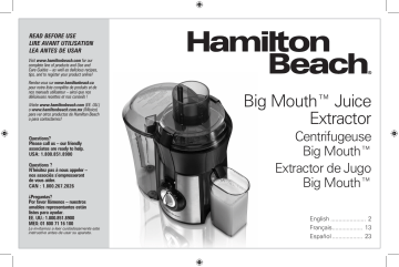 Hamilton Beach 67608A User manual | Manualzz