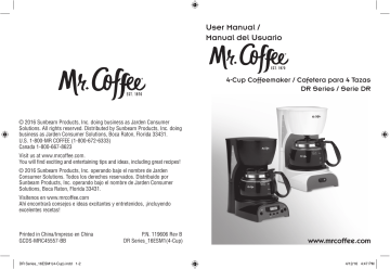 Mr. Coffee DRX5-RB Coffee Machine User Manual | Manualzz