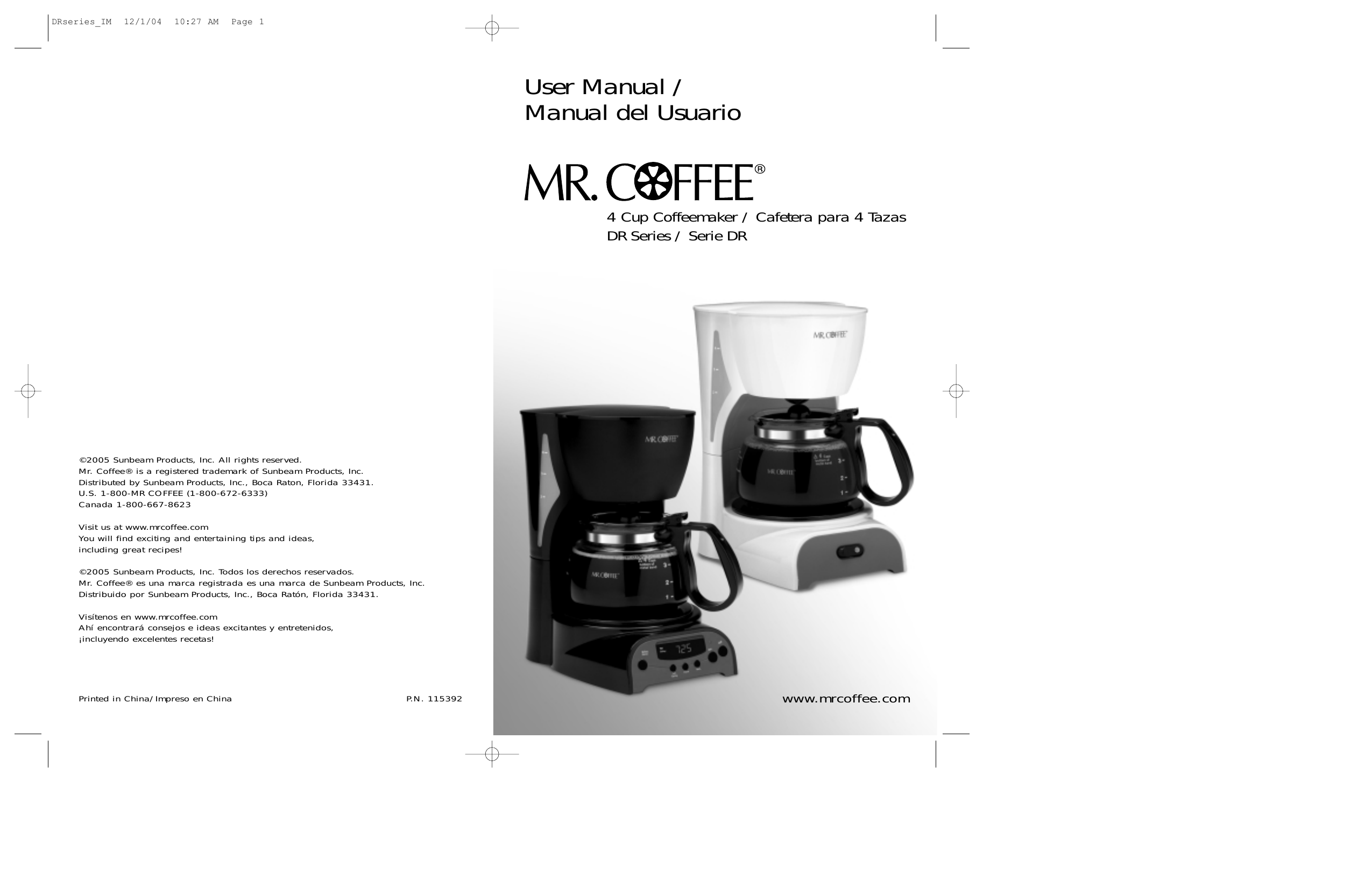 Mr. Coffee, con espumador de leche, 4 tazas, ECM160, Estándar, Negro |  Distrigrecas Pereira