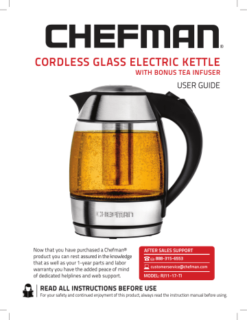 chefman electric kettle instructions