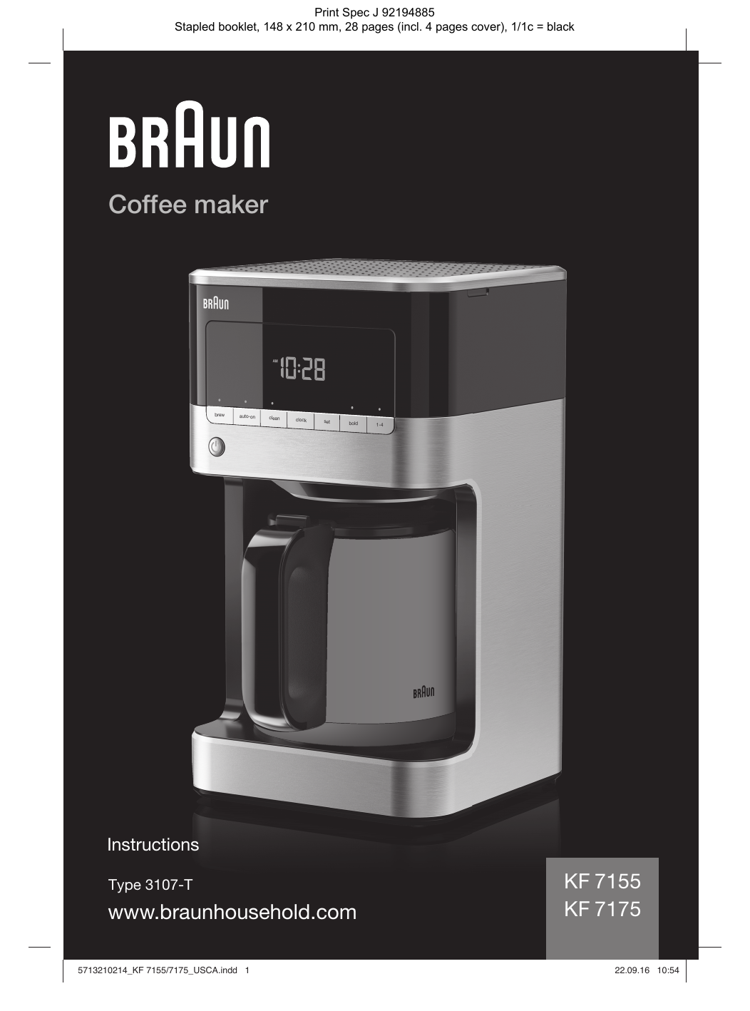 Braun KF7175 User manual | Manualzz