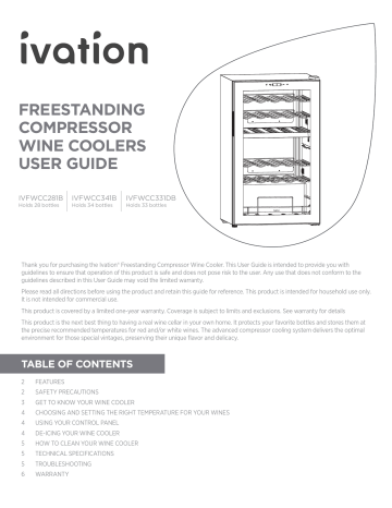 Ivation Ivfwcc341b User Manual Manualzz