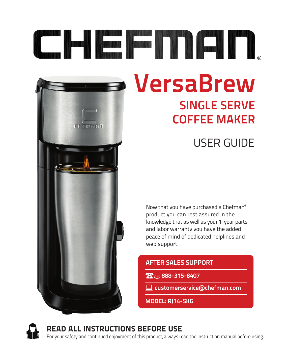 Chefman RJ14-SKG Single-Serve Brewer 