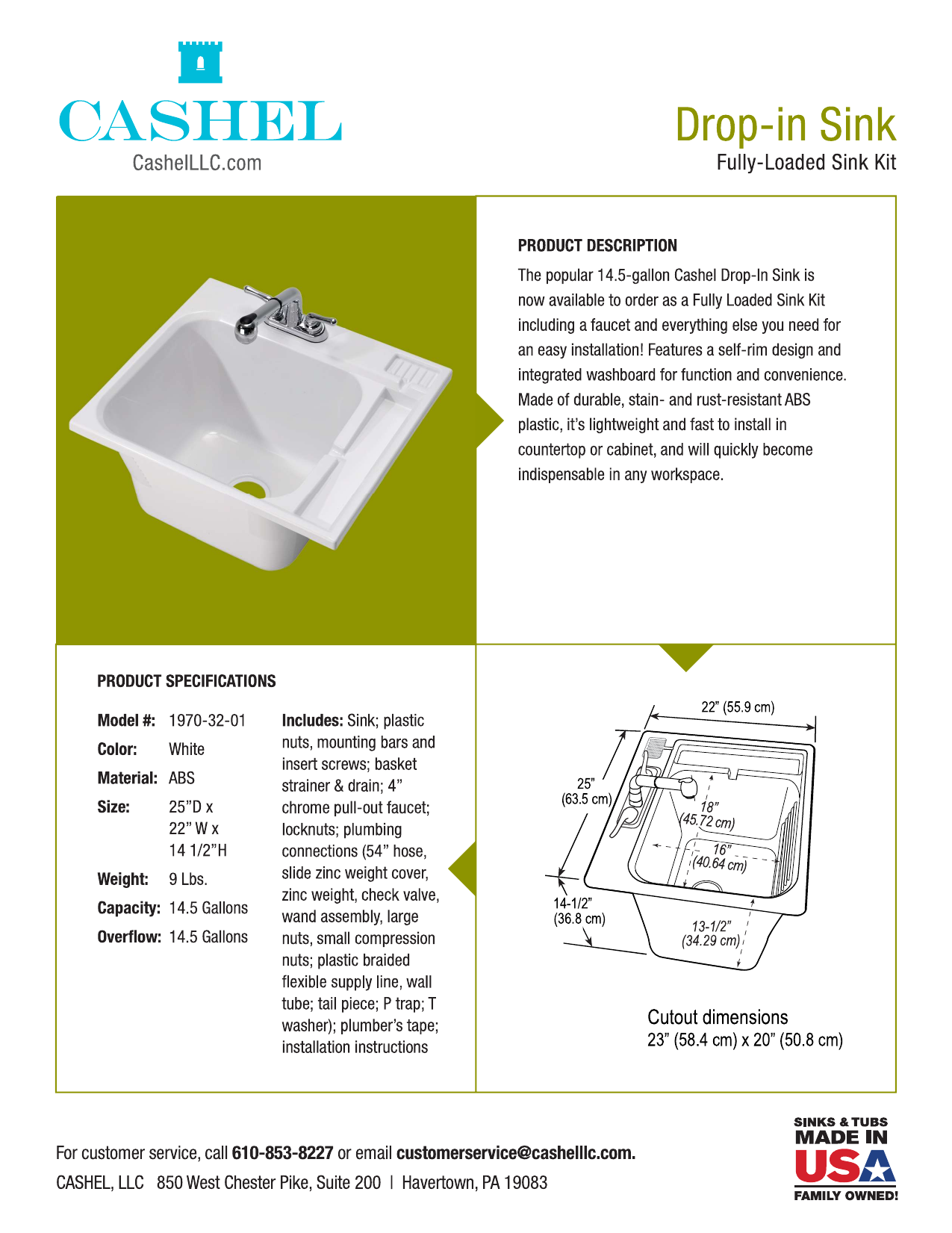 Bathroom Sinks Tools Fully Loaded Sink Kit White 19703301 CASHEL Drop