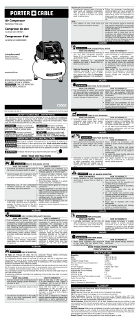 Porter-Cable C2002 User manual | Manualzz