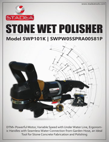 STADEA Stadea SWP101K Stone Wet Polisher - Variable Speed Polisher