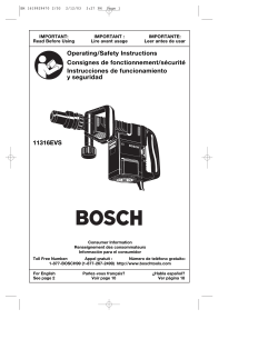 Bosch 11316evs Specification User Manual Manualzz Com