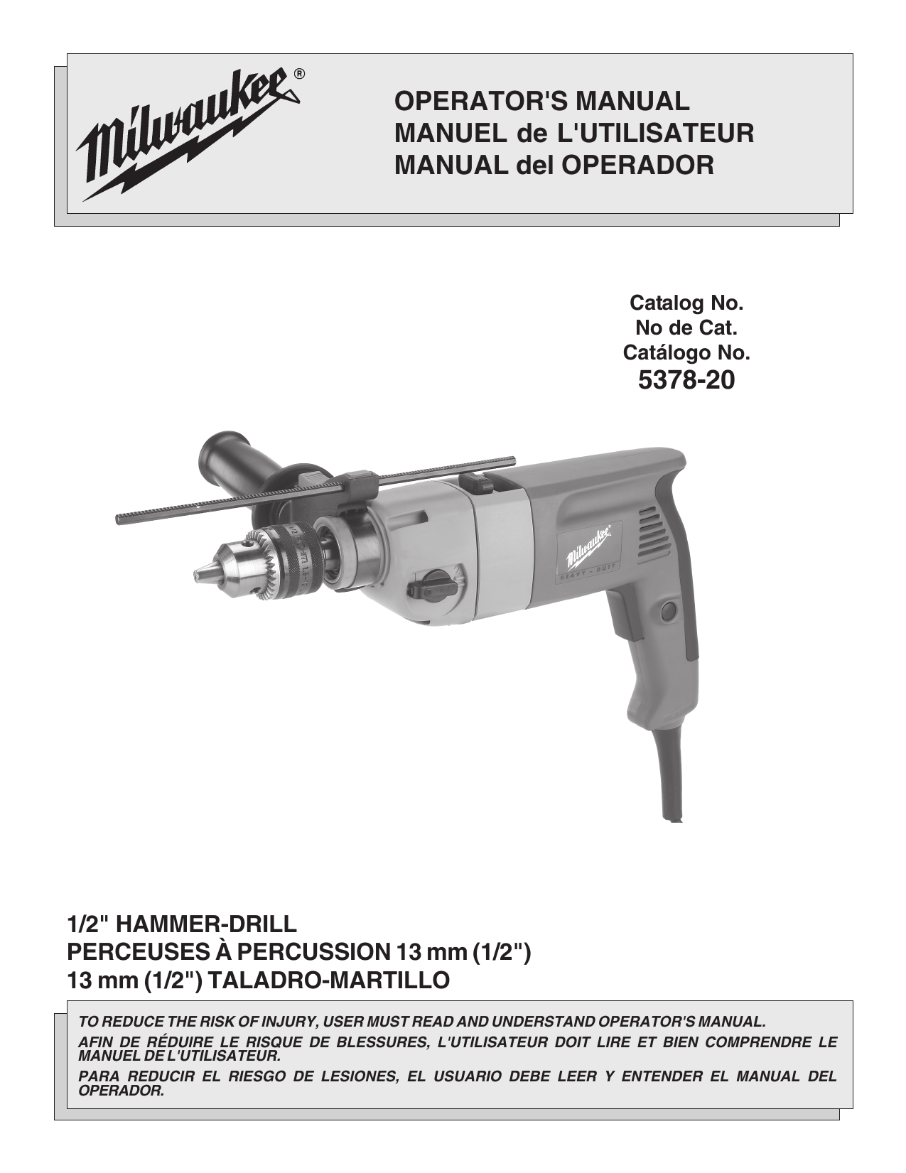 Milwaukee hammer drill online settings