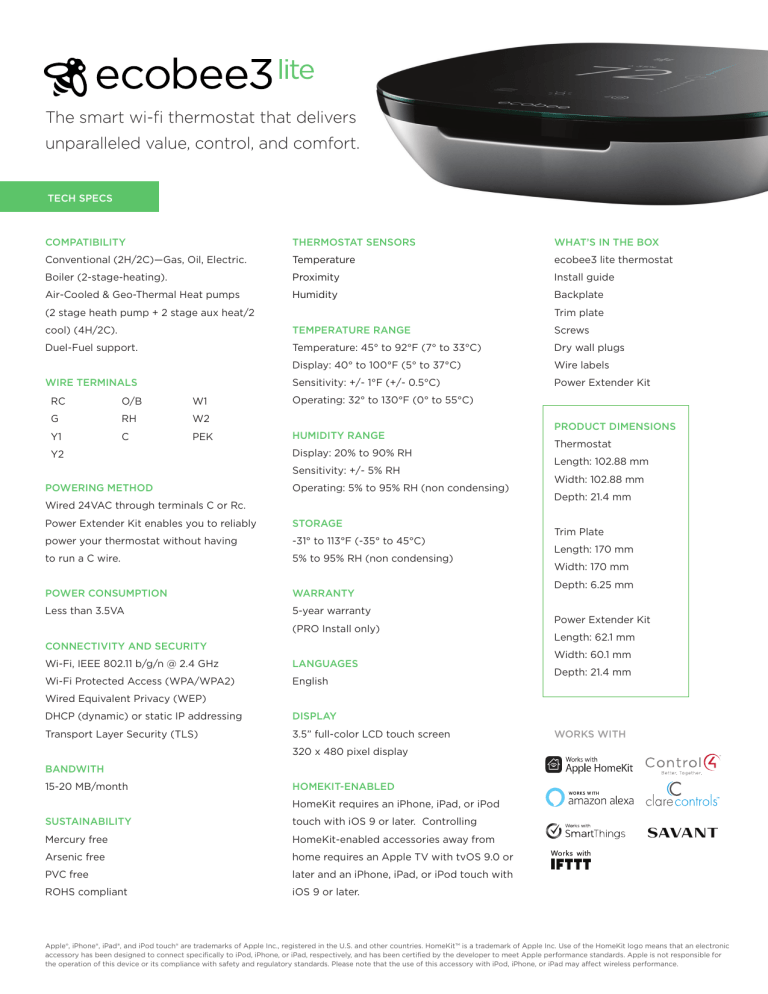Ecobee Premium User Manual