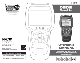 INNOVA 3100j Emissions Analyzer User Manual