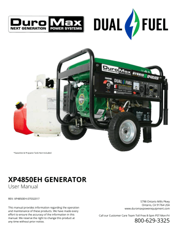 DuroMax XP4850EH Generator User Manual | Manualzz