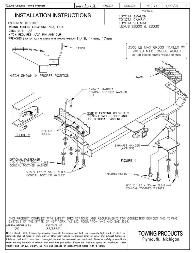 DrawTite 36336 Installation guide Manualzz
