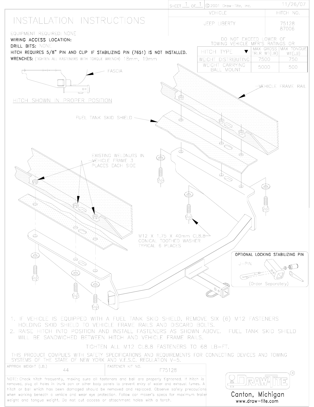 DrawTite 75128 Installation guide Manualzz
