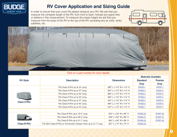 Budge RVRB-5 RV & Trailer Cover Application Guide | Manualzz