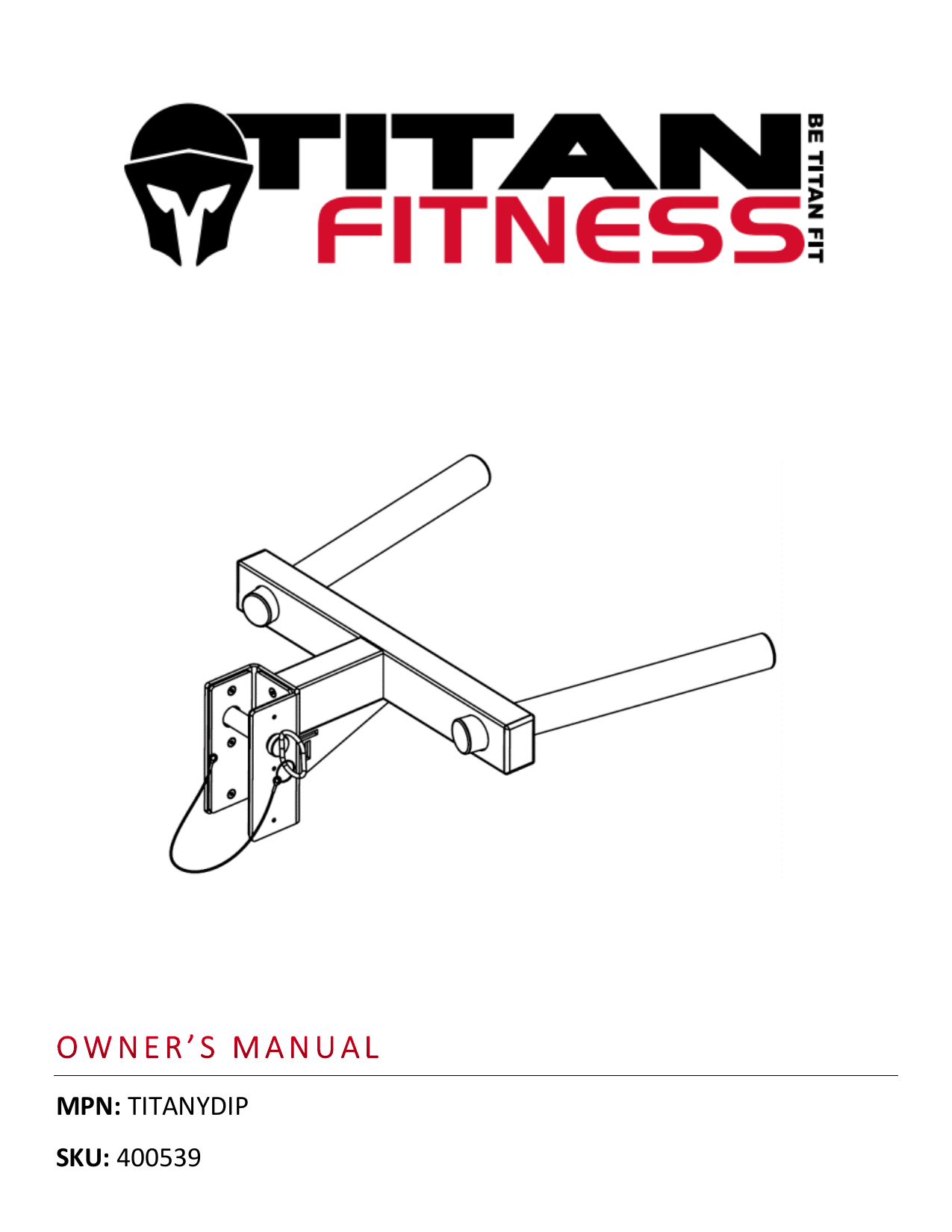 titan series y dip bar