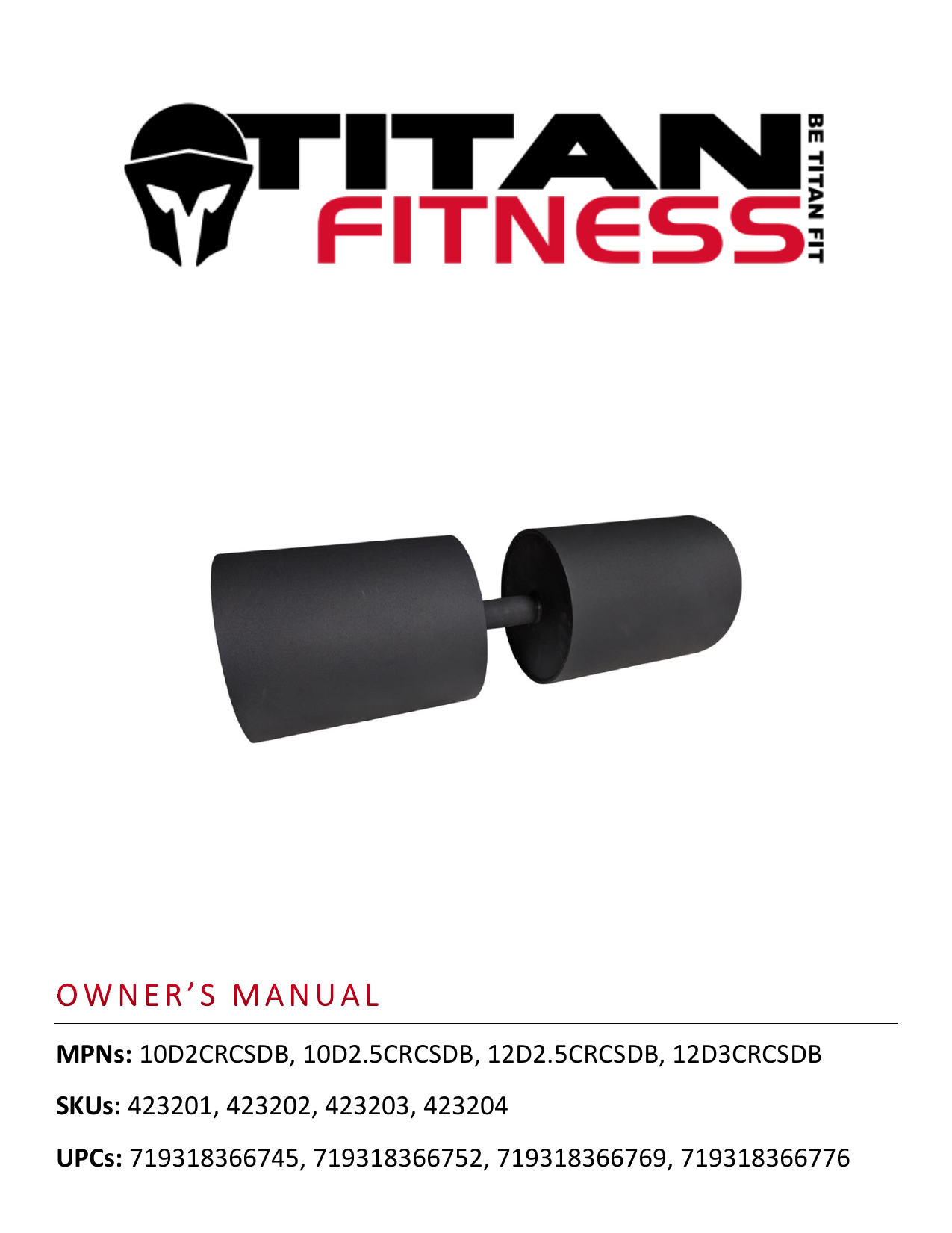 Titan Fitness Circus Dumbbell Manual Manualzz