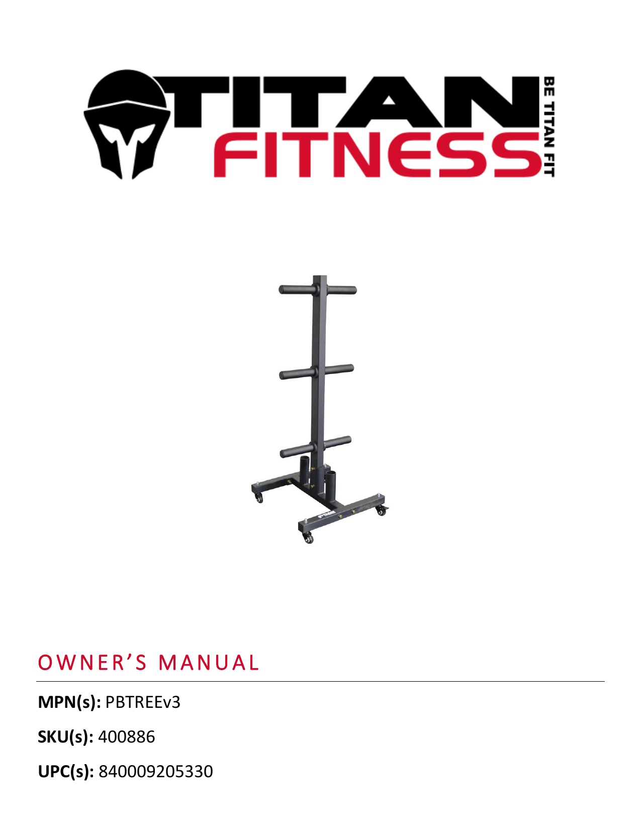 titan fitness portable plate & barbell storage tree