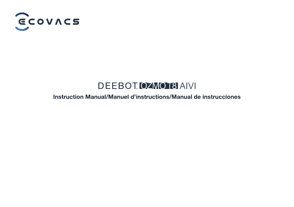 ECOVACS DEEBOT OZMO T8 AIVI Instruction 