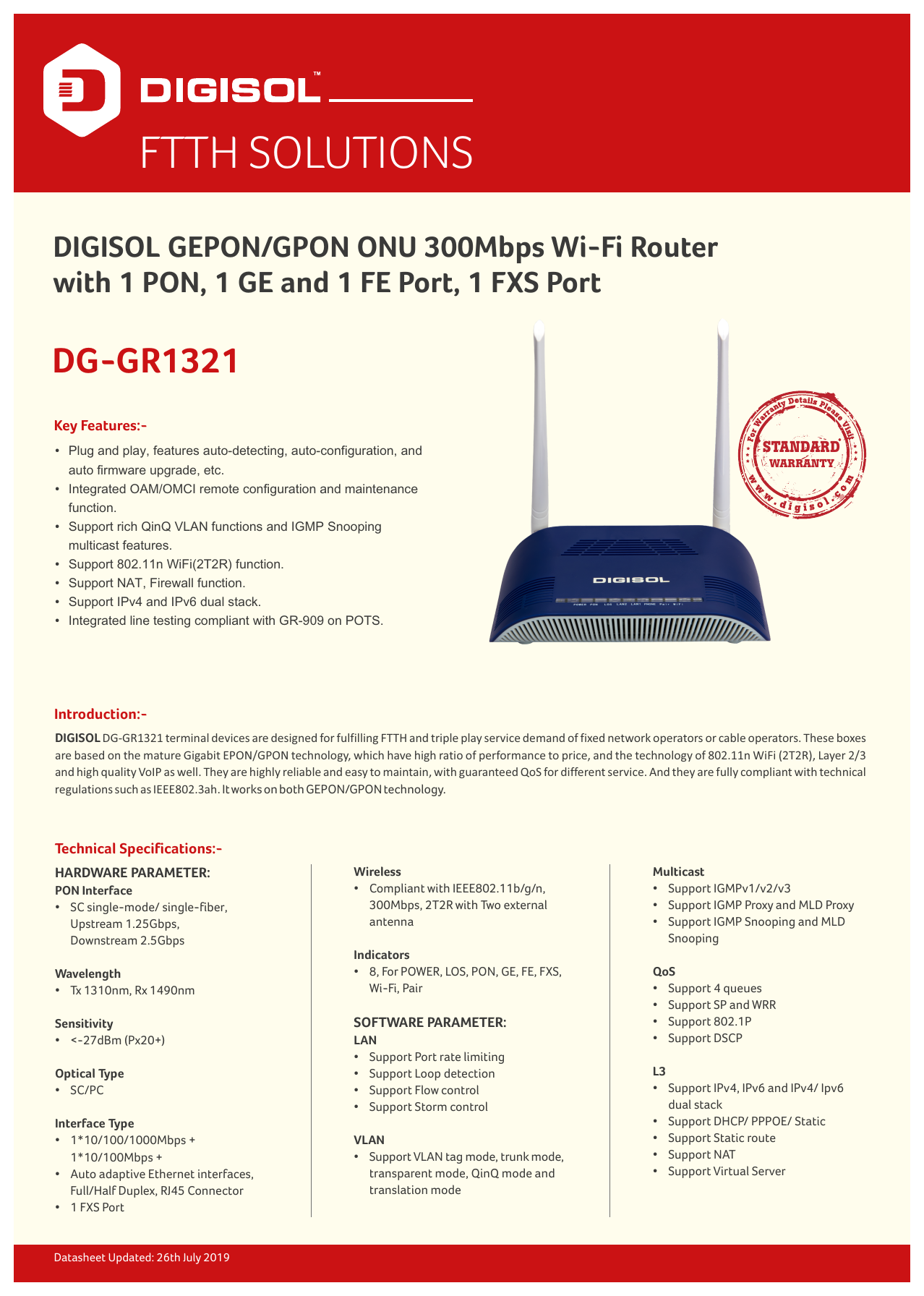 Digisol Dg Gr1321 Gepon Gpon Onu 300mbps Wi Fi Router Datasheet Manualzz