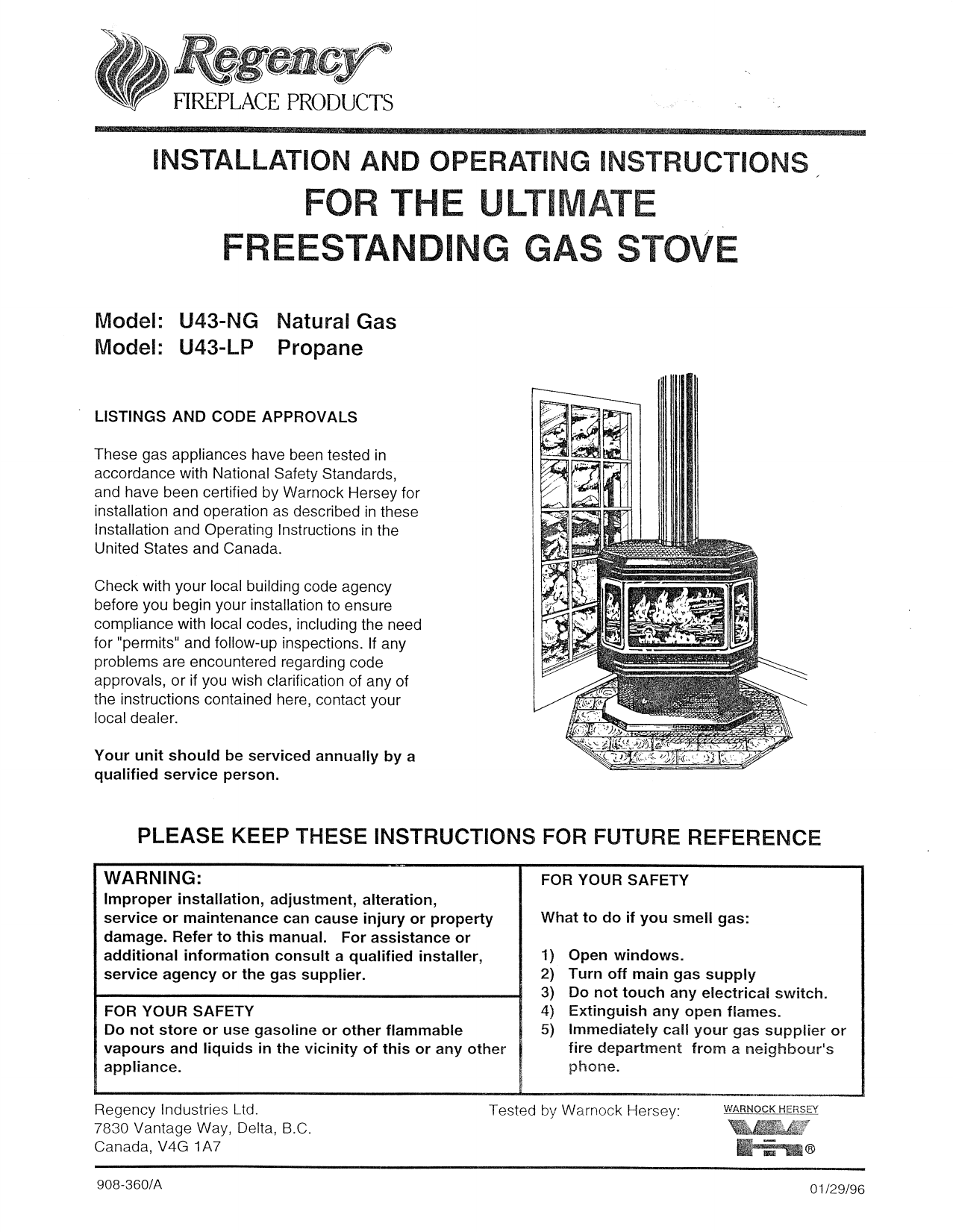 Regency Fireplace Products Ultimate U Owner S Manual Manualzz