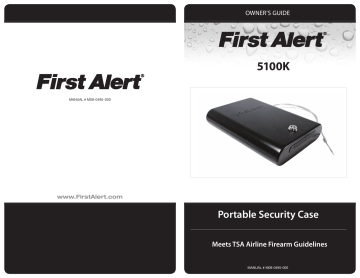First Alert 5100K Portable Handgun Safe Owner's Guide | Manualzz
