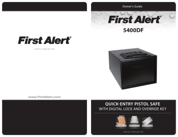 First Alert 5400DF Portable Pistol or Handgun Safe Owner's Guide | Manualzz