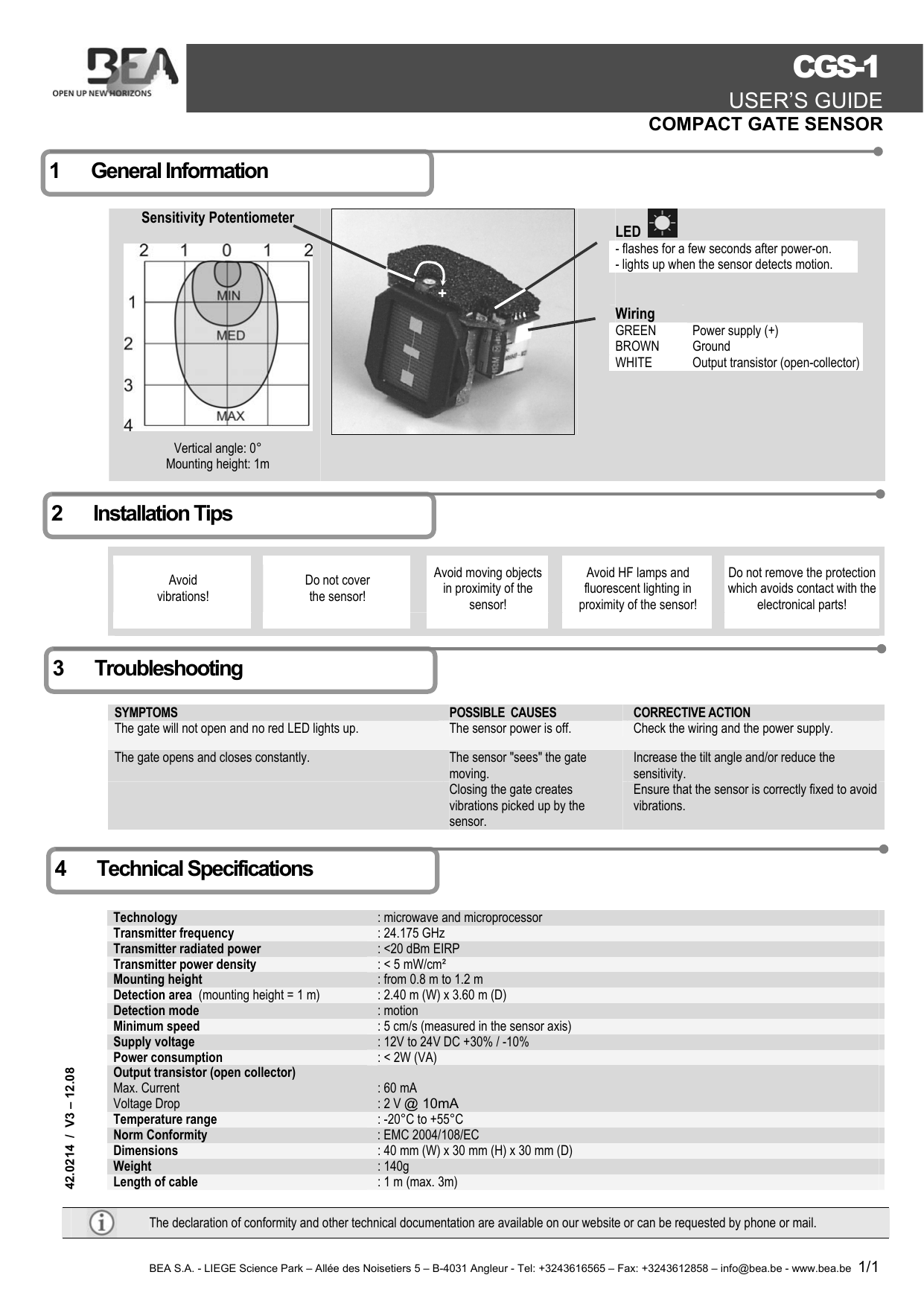 Bea Gs 1 User Guide Manualzz