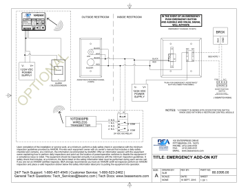 BEA RESTROOM KIT Wiring Diagram | Manualzz