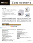 Signamax Category 6 MT-Series Unscreened Keystone Jacks Specification