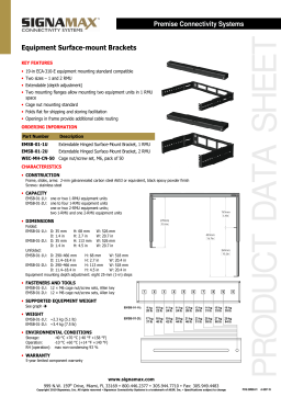 Signamax Equipment Surface-mount Brackets Specification
